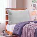 Barydat Twin XL Dorm Headboard Pillow, Plush Back Support,Light Gray