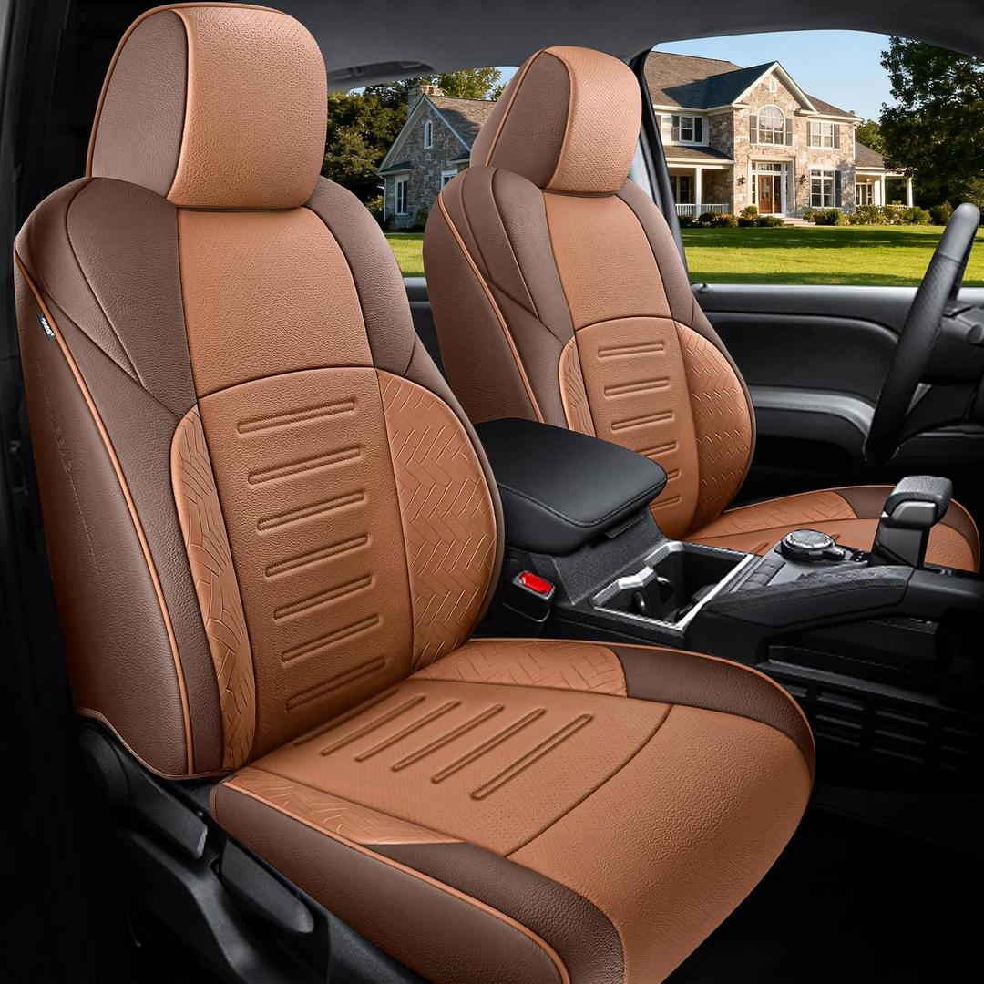for Tacoma Seat Covers 2024-2026 Tacoma 4th Gen Brown and Orange