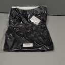 Forever 21 Womens Satin Square-Cut Crop Top (Black, S)