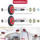 GELASKA 4392067 Dryer Repair Kit with WPW10314173 Dryer Drum Support Roller, W10837240 Dryer Idler Pulley and Bracket, 661570V Belt, WPW10359271, WPW10359272 Dryer Drum Support Roller Shaft