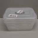 2 Packs Storage Bin with Lid, 8 Liter Plastic Box Set