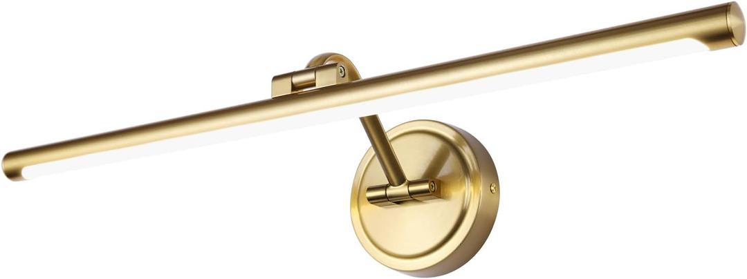 Hard-Wired Picture Lights 23.6 Inch Dimmable LED Wall Art Lighting Modern Brass Gallery Light Poster Lights Adjustable Swing Arm Picture Frame Light for Display Art Work,14W,2700K, Warm White, 24 Inch