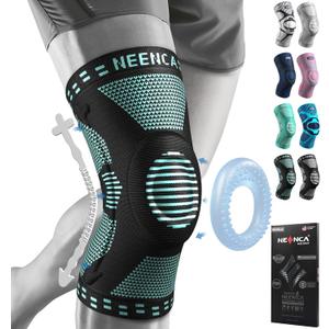 NEENCA Knee Braces for Knee Pain Relief, Compression Knee Sleeves with Patella Gel Pad & Side Stabilizers, Knee Support for Weightlifting, Running, Workout, Arthritis, Meniscus Tear, Men Women. ACE-53 (Large, Blue)