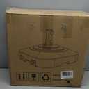 Umbrella Base with Wheels, Umbrella Stand Base Heavy Duty 100lb Windproof, Fillable Umbrella Base Mobile Square Umbrella Stand Outdoor Base for Patio, Deck, Poolside, Lawn, Fits Most Sized Umbrellas (Large, Black)