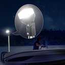 Besramtic Stern Light Boat Anchor Light Marine Navigation lights USCG 2 NM All Round White LED Removable 2 Pin 12 Volts 24 Inches (Stainless steel Cover with plug-in base)