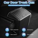 Shademax Rear Trash Can for Tesla Model Y Juniper 2026 2025 Center Console Organizer Backseat Storage Box Underseat Storage Tray Garbage Can Bin for Model Y Juniper Accessories Press Open Design Black