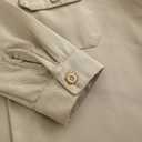 GRANDWISH Boys Long Sleeve Button-Down Shirt, Kids Work Shirt, Khaki Size 6-14