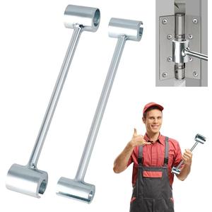 2 Pack Dual Size Door Hinge Adjustment Tool 1419 & 2325mm, Door Hinge Repair Tool, Door Gap Adjustment Tool, Door Adjustment Tool, Heavy Duty for Fixing Gaps in Fire, Cleanroom Safety Use (Silvery)