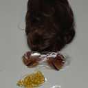 70s 80s Costume Wigs for Men with Mustache Glasses and Chain Short Brown Shaggy Disco Wig for Rocker Singer Hippie Retro Cosplay Halloween Party