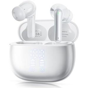 Wireless Earbuds with 40H Playtime, Bluetooth 5.3, Hi-Fi Deep Bass & Stereo Sound, IP7 Water Resistant, LED Display  Built-in Mic for Sports, Workouts, Phone & Tablet