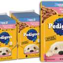 Pedigree Puppy Food Morsels in Sauce, Wet Dog Food Pouches, Chicken Flavor, 3.5 oz. Pouches, 16 Count (EXP 06/01/28)