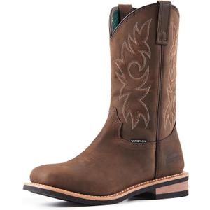Golden Retriever 11” Men's Soft Toe Waterproof Cowboy Work Boots Size M 14