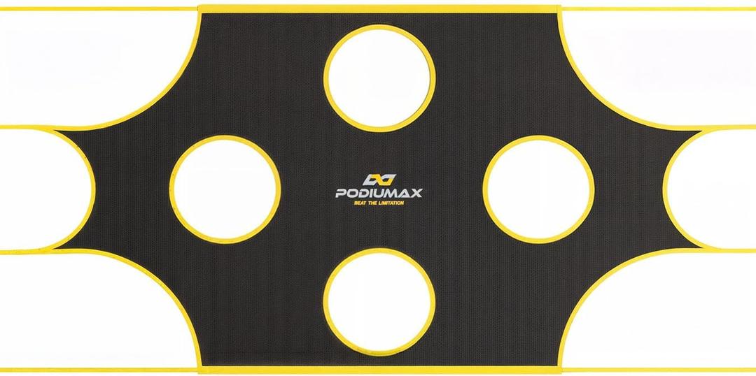 PodiuMax Soccer Goal Target Net with 10 Scoring Zones, 16x7 FT Adjustable Soccer Training Aide, Practice Shooting and Passing Accuracy, Portable Football Accessories