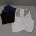 iGENJUN 3 Pack Workout Tops for Women Racerback Basic Tank Summer 2025 Camisole V Neck Slim Fit Ribbed Sleeveless Size L