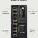 Fullmosa Bands Compatible with Apple Watch Band 41mm 40mm 38mm, Stainless Steel iWatch Band with Case for Apple Watch Series 9 8 7 6 5 4 3 2 1 SE3/2/1, Black and Gold