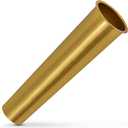 Highcraft Flanged Sink Tailpiece 1-1/2" x 6" Brass 22-Gauge Extension Tube Direct Connection for Bathroom Sink Tubular Drain Application Flanged Tailpiece for Under Sink Installation