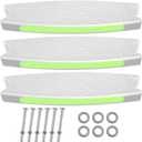 3 Pack Pool Ladder Steps Replacement, 18", Universal Heavy Duty ABS | For Inground Pools & Above Ground Pool, 6 PCS Bolts Included, 3 Reflective Strips