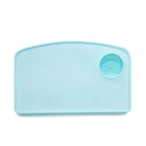 Liddle Bedside Shelf Nightstand, Space-Saving, Sturdy Plastic with Silicone Top, for Dorm Rooms and Bedrooms, Blue