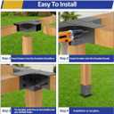JEXALINE Pergola Kit for 4"x4" Lumber, Heavy Duty Pergola Brackets with 3-Way & 4-Way Corner Brackets, DIY Gazebo Kit for Outdoor Patio Backyard Garden, Fits Actual 3.6" x 3.6" Wood