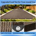 Pool Leaf Net Cover with Gromments and Ropes, 20 x 40 FT Mesh Pool Covers for Inground/Above Ground Swimming Pools, Keep Leaves Out of Your Pool, Tear Resistant, UV Resistant, Reatherproof