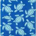 Tommy Bahama - Beach Towels, Absorbent & Fade-Resistant Cotton Towels with Velour Loops, Tropical Beach Essentials, Set of 2, Fish Blue, 2 Pack, 36"W x 72"L