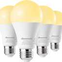 DEWENWILS 4-Pack A19 Dimmable LED Light Bulbs, 2700K Warm Light Bulbs, 800 Super Bright, 10W (60 Watt Equivalent) LED Bulb, E26 Base, UL Listed