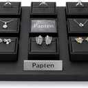 PU Leather Necklace Jewelry Stand Bracelet Display Holder Showcase Display Block Jewellry Storage Stand for Shows (Black)