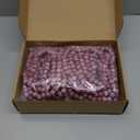 Yuxung 4 Pcs 36 ft Boho Christmas Wood Bead Garland Natural Vintage Wooden Beads Rustic Decorative Holiday Christmas Tree Garland Country Farmhouse Decor for Home Indoor Use(Red)