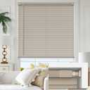 LazBlinds No Drill 1" Vinyl Mini Blinds, 34" W x 64" H, Desert Sand