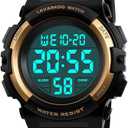 Kids Watch,Boys Watch for 3-15 Year Old Boys,Digital Sport Outdoor Multifunctional Chronograph LED 50 M Waterproof Alarm Calendar Analog Watch for Children with Silicone Band,Kids Gift