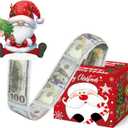 Christmas Money Pull Box with 100Pcs Transparent Bags - DIY Christmas Surprise Gift Boxes for Kids & Adults