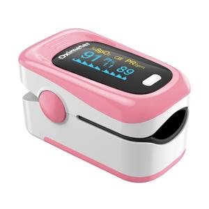 Fingertip Pulse Oximeter with Fast & High-precision SpO2 Measurement, Blood Oxygen Saturation & Pulse Rate Monitoring, OLED Screen with Large Fonts (Pink)