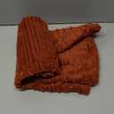 UGS UGASA Fall Pillow Covers Super Soft Striped Corduroy Large Throw Pillow Sham Cushion Cover Living Room, 1 Pc, 26" x 26" (Pack of 1) (66cm), Burnt Brick