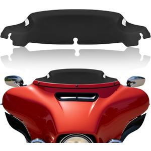 Black 4.5" Motorcycle Wave Windshield Windscreen Compatible for 2014-2023 Harley Davidson Touring Street Glide Electra Glide Tri Glide FLHX FLHXU FLHTC FLTR FLTR FLHTK FLHXSE