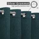Easy-Going Linen Look Outdoor Curtains 110x96 inch, Teal