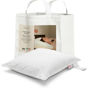FOSSFLAKES Nordic Sleep, Bed Pillow Hypoallergenic Supportive with Down Alternate, Breathable and Machine Washable, Ideal for Side and Back Sleepers (White Medium Low, Standard)