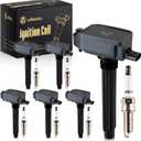 Set of 6 Ignition Coil Pack UF807 & Iridium Spark Plug Compatible with 2016-2024 Jeep Grand Cherokee Wrangler Dodge Durango Chrysler Pacifica Ram 1500 Voyager V6 3.6L Replace 68223569AB 93175