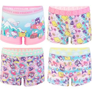 Hello Kitty girls 100% Combed Cotton Underwear in Sizes 2/3t, 4t, 4, 6 and 8 (4-pack Boyshort) Hello Kitty girls 100% Combed Cotton Underwear in Sizes 2/3t, 4t, 4, 6 and 8 (4-pack Boyshort)