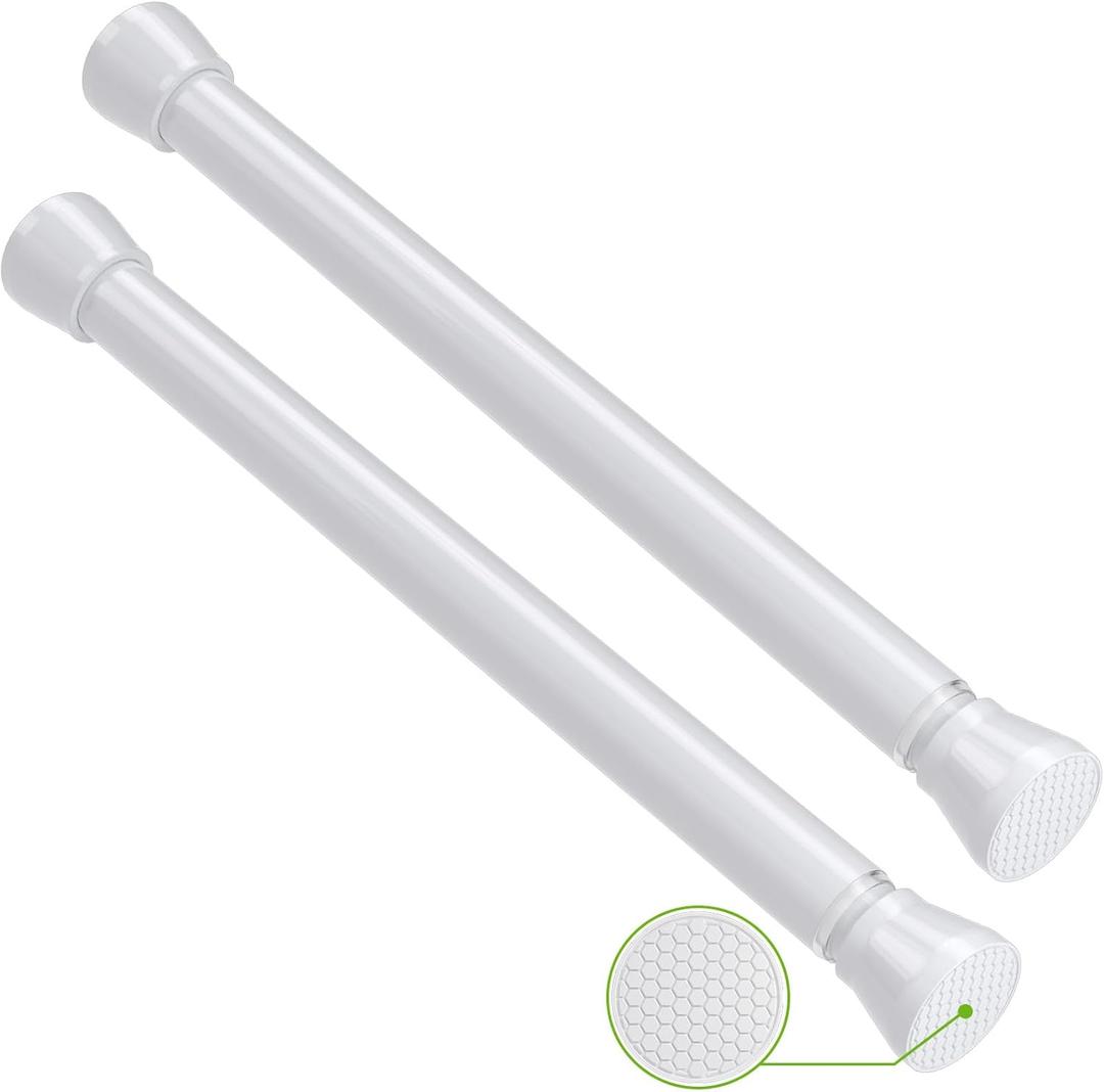 Shower Curtain Rod, 30-64 Inch, 1 Pieces, Adjustable Shower Curtain Rod, No Drilling, Expandable Spring Tension Rod, Pressure Rod, Spring Curtain Rod for Bathroom Window