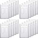 Zonon 20 Pcs ID Card Holders Clear Plastic Rigid Name Badge Heavy Duty Hard Case Transparent Badge Protector for Office School Travel(Vertical)