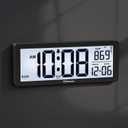 Soobest 8.5" Atomic Digital Wall Clock, Never Needs Setting, Auto Time Sync, Accurate & Easy to Use Clock with Backlight, Battery Operated, Temperature, Date, Auto DST, 4 Time Zones