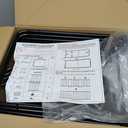 LINZINAR Shoe Rack Long 4 Tier Shoe Storage Organizer Metal Wide Shoe Shelf for Closet Entryway Bedroom 24 Paris Large Capacity, Gold Black