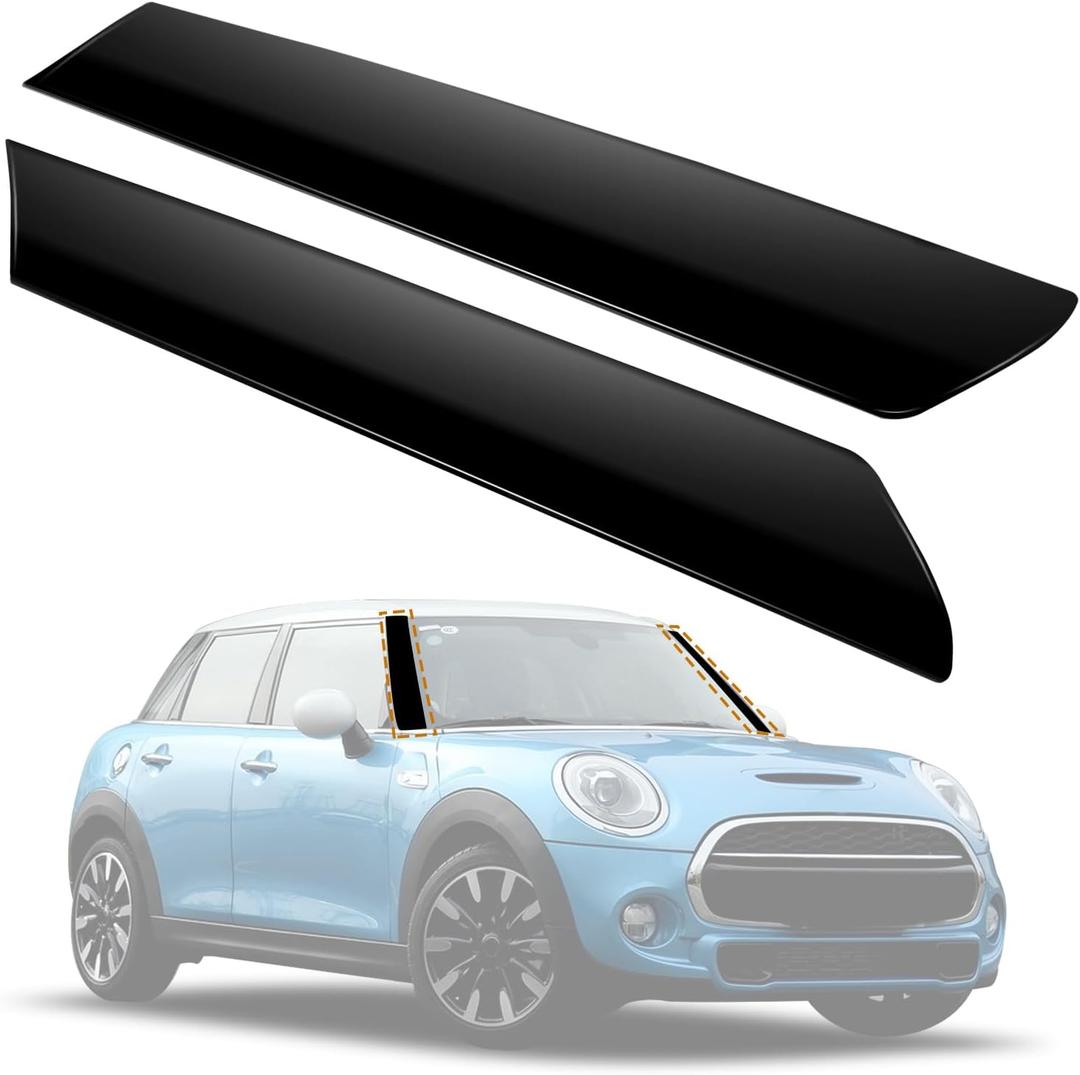 Windshield A Pillar Trim Molding(Front Left Driver Side) Compatible with 2001-2008 Mini Cooper R50 R52 R53 Replaces for 51137128157 Window Accessories (51137128157&51137128158)