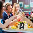 25 Pcs Table Numbers 1-25 Double-sided Wooden Tent Table Numbers Holders Place Card Holder Stands for Wedding Party Event Catering Receptions Banquets Bistro Coffee Shops(Black)