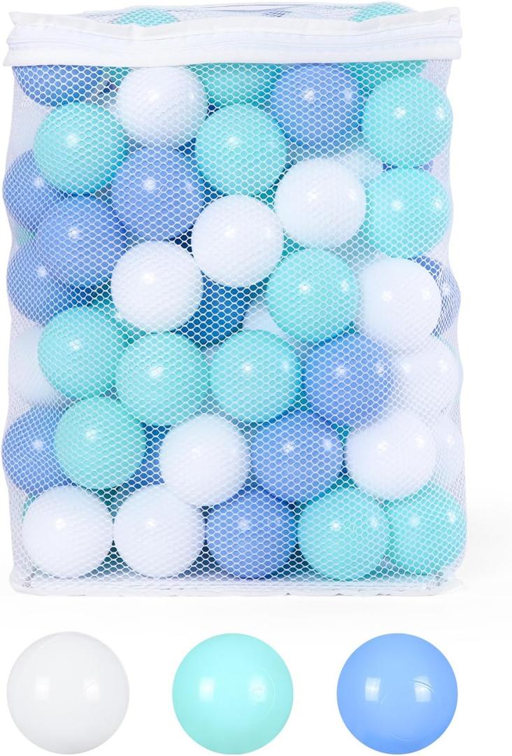 STARBOLO Ball Pit Balls for Toddlers Phthalate Free BPA Free Non-Toxic Crush Proof Play Balls for Toddlers Kids Pool Playhouse Pack of 100 200 500 (Blue+ Green +White)