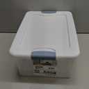 Sterilite,15,Quart+White Clear, Plastic, Storage, Box, With, Blue, Aquarium, Latches