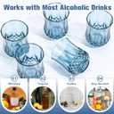 12 PCS Blue Plastic Mini Vintage Shot Glasses 3 oz Crystal Tequila Glasses Small Whiskey Glasses Vodka Glass Set Clear Disposable Liquor Cups Espresso Shot Cups for Party Weddings Gifts Birthday