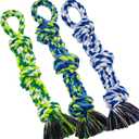 Dog Rope Toys for Large & Medium Dogs  3 Pack Heavy Duty Chew Toys for Aggressive Chewers, Durable Tug-of-War Ropes, 100% Cotton Dog Toys for Training & Teeth Cleaning