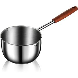 Small Sauce Pan with Pour Spout,Mini Cooking Pot,Chocolate Melting Pot,Mini Stainless Steel Saucepan with Pour Spout,Mini Butter/Coffee/Milk Warmer Pot,Small Nonstick Pot,300ml
