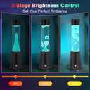 17 Colors Changing Liquid Motion Lamp with Remote,15.6" LED Night Light Relaxing Table Lamp for Kids & Adults, Liquid Light for Bedroom Home Decor (Black)